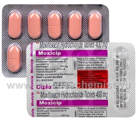 Moxicip (Moxifloxacin 400mg) 10 Tablets/Pack