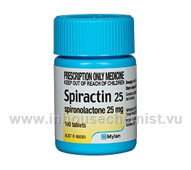 Spiractin 25 (Spironolactone) 100 Tablets/Pack