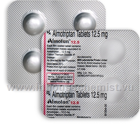 Almotan 12.5mg (Almotriptan) 4 Tablets/Strip