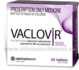 Vaclovir (Valaciclovir 500mg) 30 Tablets/Pack