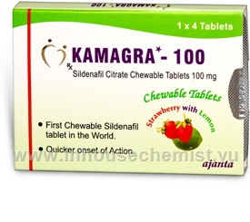 Kamagra (Sildenafil Citrate 100mg) Chewable 4 Tablets/Pack (Strawberry/Lemon)