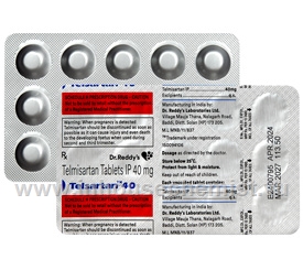 Telsartan-40 (Telmisartan IP 40mg) 14 Tablets/Strip