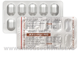Atorlip-40 (Atorvastatin 40mg) 10 Tablets/Strip