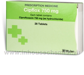 Cipflox (Ciprofloxacin 750mg) 28 Tablets/Pack