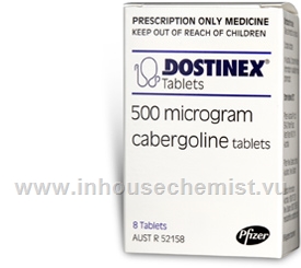 Dostinex (Cabergoline 0.5mg) 8 Tablets/Pack