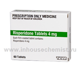 Risperidone Tablets 4mg 60 Tablets/Pack