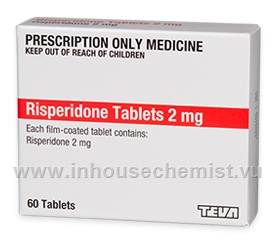 Risperidone Tablets 2mg 60 Tablets/Pack