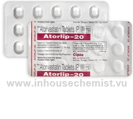 Atorlip-20 (Atorvastatin 20mg) 15 Tablets/Strip
