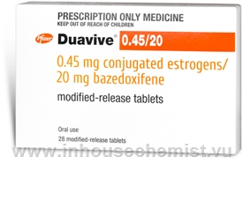 Duavive (Conjugated Estrogens/Bazedoxifene 0.45mg/20mg) 28 Tablets/Pack