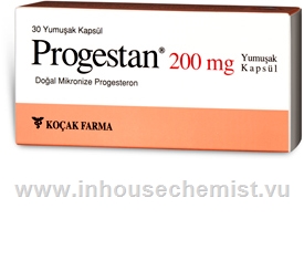 Progestan (Progesterone 200mg) 30 Capsules/Pack