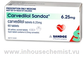 Carvedilol 6.25mg 60 Tablets/Pack