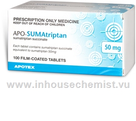 APO-Sumatriptan (Sumatriptan 50mg) 100 Tablets/Pack