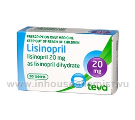 Lisinopril 20mg 90 Tablets/Pack