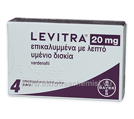 Levitra (Vardenafil 20mg) 4 Tablets/Pack