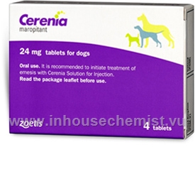 Cerenia (Maropitant citrate 24mg) 4 Tablets/Pack