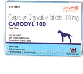 Carodyl 100 (Carprofen 100mg) Chewable 6 Tablets/Pack