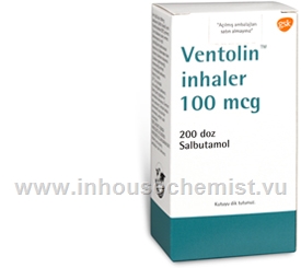 Ventolin (Salbutamol 100mcg) CFC Free 200 Doses/Inhaler (Sourced from Turkey)