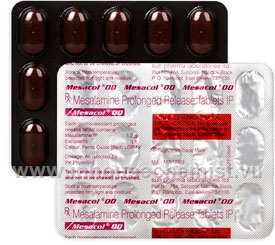 Mesacol OD (Mesalamine (delayed release) 1200mg) 15 Tablets/Strip