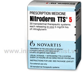 Nitroderm TTS 5 (Nitroglycerin 5mg/24 hour [0.2mg/hour]) 30 Patches/Pack