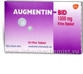 Augmentin (Amoxycillin/Clavulanic Acid 875mg/125mg) Tablets (Turkish)
