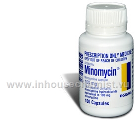 Minomycin 100mg 100 Capsules/Pack