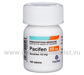 Pacifen 10 (Baclofen 10mg) 100 Tablets/Pack