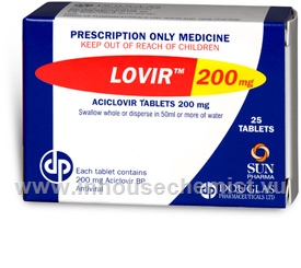 Lovir (Aciclovir) 200mg 25 Tablets/Pack