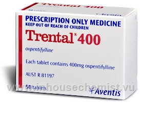 Trental (Oxpentifylline) 400mg 50 Tablets/Pack