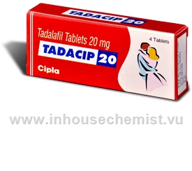Tadacip (Tadalafil 20mg) 4 Tablets/Pack