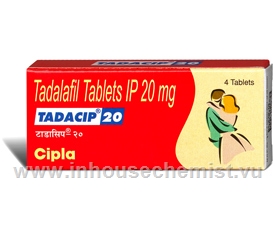 Tadacip (Tadalafil 20mg) 4 Tablets/Pack