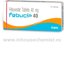 Febucip 40 (Febuxostat 40mg) 10 Tablets/Pack