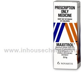 Maxitrol (Dexamethasone/Neomycin/Polymyxin B 1mg/g, 3500IU/g, 6000IU/g) Eye Ointment 3.5g/Tube