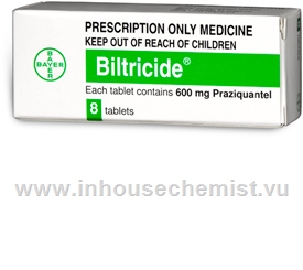 Biltricide (Praziquantel 600mg) 8 Tablets/Pack