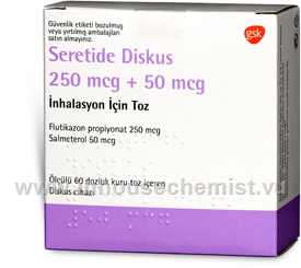 Seretide Diskus (Fluticasone and Salmeterol 250mcg/50mcg) 60 Doses/Pack (Turkish)