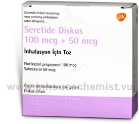 Seretide Diskus (Fluticasone and Salmeterol 100mcg/50mcg) 60 Doses/Pack (Turkish)