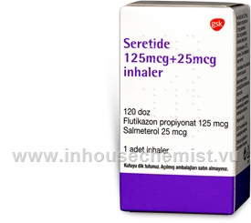 Seretide (Fluticasone and Salmeterol 125mcg/25mcg) Inhaler (Turkish)