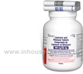 Cipla Lopinavir and Ritonavir 200mg/50mg 120 Tablets/Pack aka Lopimune