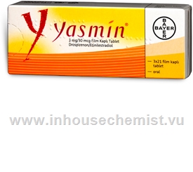 Yasmin (Drospirenone and Ethinyloestradiol 3mg/30mcg) 63 Tablets (Turkish)