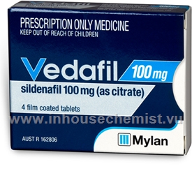 Vedafil (Sildenafil Citrate 100mg) 4 Tablets/Pack