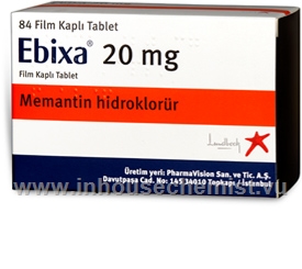 Ebixa (Memantine hydrochloride 20mg) 84 Tablets/Pack (Turkish)